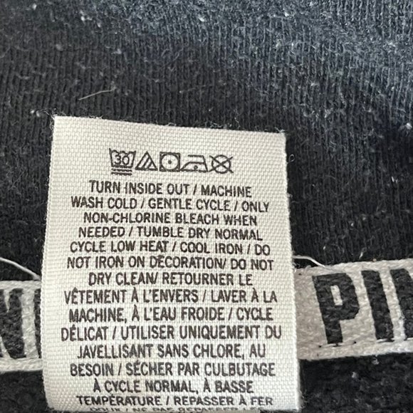 Victoria's Secret PINK Black Speckled Sweatshirt S - Picture 7 of 7